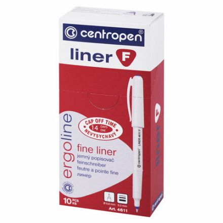 Ручка капиллярная (линер) СИНЯЯ CENTROPEN "Liner", трехгранная, линия письма 0,3 мм, 4611, 2 4611 0106 Ручка капиллярная (линер) СИНЯЯ CENTROPEN "Liner", трехгранная, линия письма 0,3 мм, 4611, 2 4611 0106