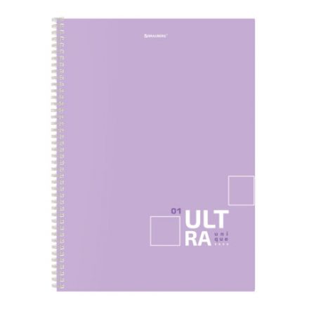 Тетрадь А4, 96 л., BRAUBERG, гребень, клетка, матовая ламинация, "UltraTone" (микс в спайке), 405317 Тетрадь А4, 96 л., BRAUBERG, гребень, клетка, матовая ламинация, "UltraTone" (микс в спайке), 405317