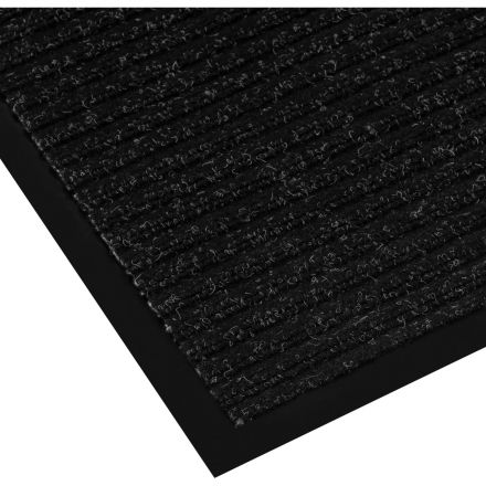 Коврик входной ворс,ребрист,влаго-грязезащ PET,PVC 1,2мм(подлож)серый 40x60