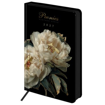 Ежедневник датированный 2027, А5, 138x213 мм, BRAUBERG "Vista", под кожу, твердый, "Midnight Peonies", 117995 Ежедневник датированный 2027, А5, 138x213 мм, BRAUBERG "Vista", под кожу, твердый, "Midnight Peonies", 117995