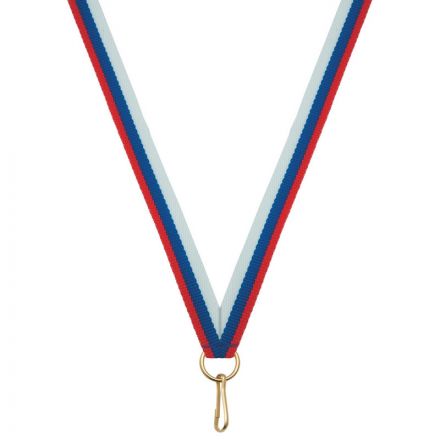 Лента для медалей 10 мм цвет триколор  LN5f