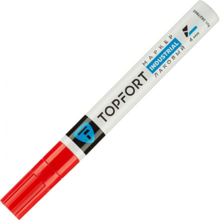 Маркер лаковый TOPFORT Industrial 4 мм красный Маркер лаковый TOPFORT Industrial 4 мм красный