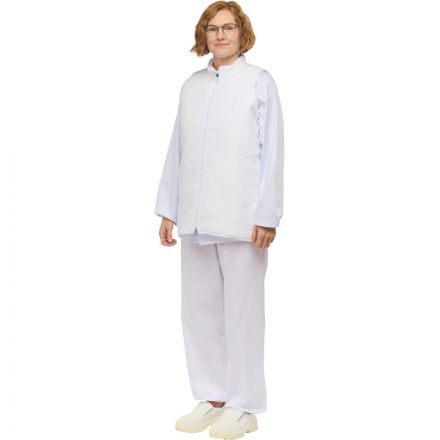 Жилет для пищевого производства у17-ЖЛ ун.(внеш)ХАССП белый (52-54)158-164