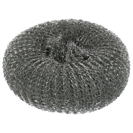 Губка (мочалка) металлическая, сетчатая, 60 г, БОЛЬШАЯ, для посуды, гриля, плиты, LAIMA, 603105