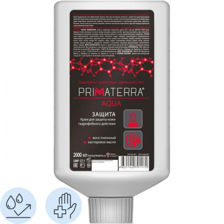 Крем защитный Primaterra AQUA для рук гидрофобный картридж 2000 мл Крем защитный Primaterra AQUA для рук гидрофобный картридж 2000 мл
