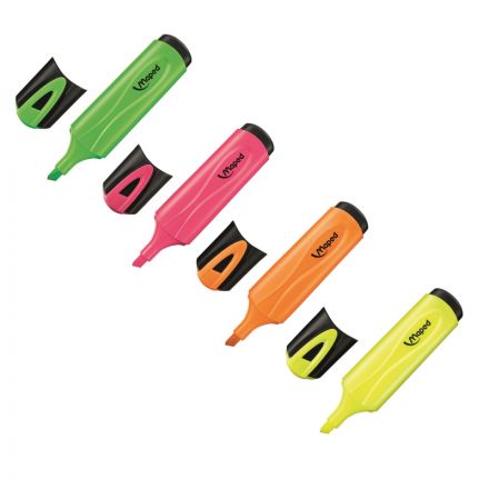 Набор текстовыделителей Maped FLUO PEP'S CLASSIC 1-5 мм, 4 цв/наб,742547 Набор текстовыделителей Maped FLUO PEP'S CLASSIC 1-5 мм, 4 цв/наб,742547
