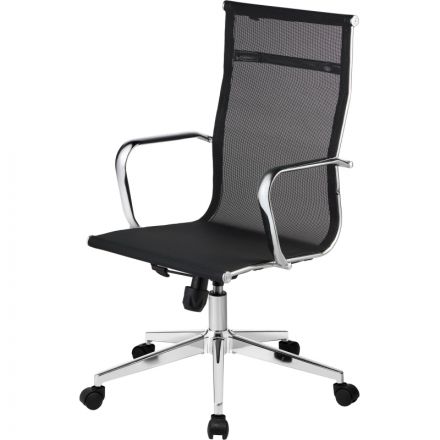 Кресло BN_Y_EChair-710 T net сетка черная, хром