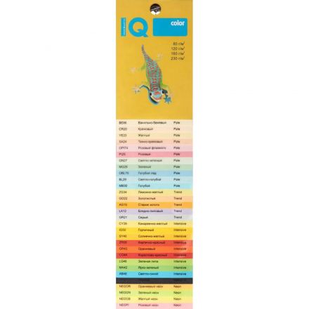 Бумага цветная IQ COLOR (А4,80г,BE66-ванильно-бежевый) пачка 500л.