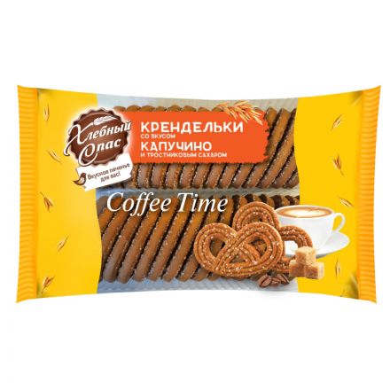 Печенье сдобное Крендельки Хлебный спас Coffe Time со вкусом капучино, 320г