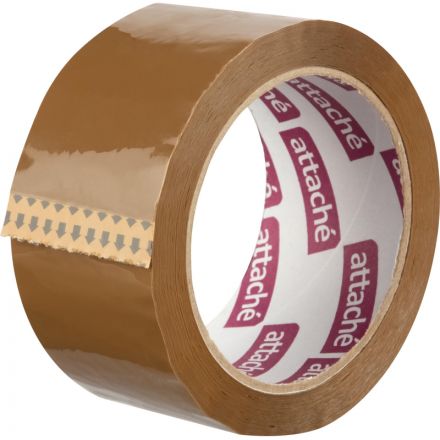 Клейкая лента упаковочная ATTACHE 50мм х 66м 50мкм коричневая Клейкая лента упаковочная ATTACHE 50мм х 66м 50мкм коричневая