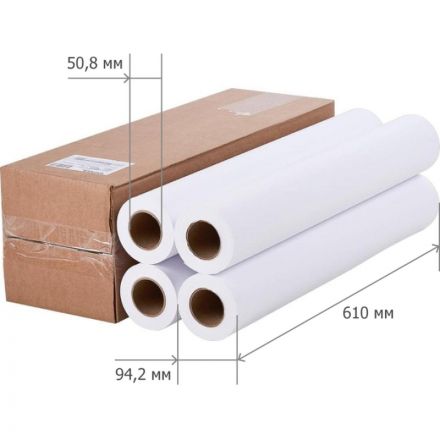 Бумага широкоформатная ProMEGA engineer 80г 610ммх45м 50,8 мм 4шт/уп Бумага широкоформатная ProMEGA engineer 80г 610ммх45м 50,8 мм 4шт/уп