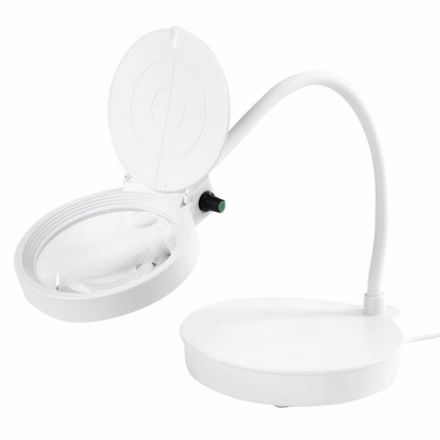 Лупа настольная с LED-ПОДСВЕТКОЙ, диаметр 110 мм, увеличение 3, корпус белый, BRAUBERG, 455930 Лупа настольная с LED-ПОДСВЕТКОЙ, диаметр 110 мм, увеличение 3, корпус белый, BRAUBERG, 455930