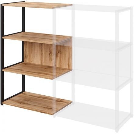 Полустеллаж для документов K-Loft 241H021 645х400х1068 дуб натур/черный Полустеллаж для документов K-Loft 241H021 645х400х1068 дуб натур/черный