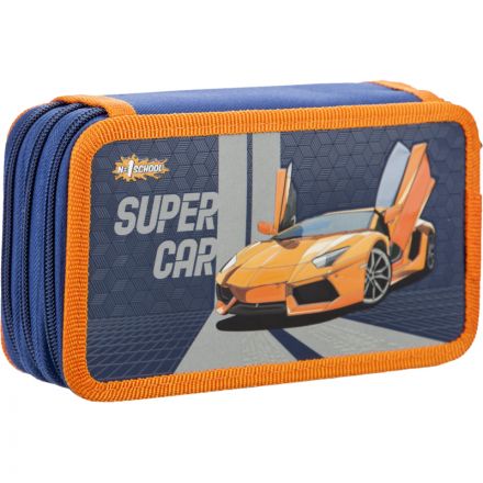 Пенал Комус Класс Super car 3 отд., выборочный лак, 190x110 мм, ПКК 12-19 Пенал Комус Класс Super car 3 отд., выборочный лак, 190x110 мм, ПКК 12-19