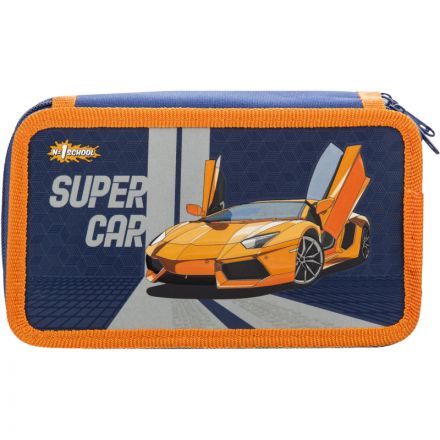 Пенал Комус Класс Super car 3 отд., выборочный лак, 190x110 мм, ПКК 12-19 Пенал Комус Класс Super car 3 отд., выборочный лак, 190x110 мм, ПКК 12-19