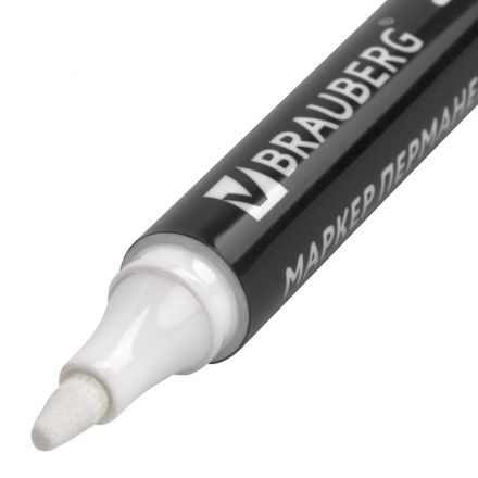 Маркер перманентный БЕЛЫЙ, BRAUBERG "W5", круглый наконечник 5 мм, 151506 Маркер перманентный БЕЛЫЙ, BRAUBERG "W5", круглый наконечник 5 мм, 151506