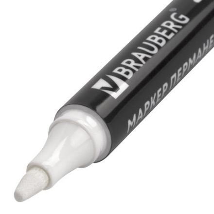 Маркер перманентный БЕЛЫЙ, BRAUBERG "W5", круглый наконечник 5 мм, 151506 Маркер перманентный БЕЛЫЙ, BRAUBERG "W5", круглый наконечник 5 мм, 151506