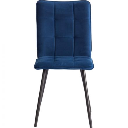 Стул Комус Мебель Flame велюр, 41х55х89, Blue (синий)