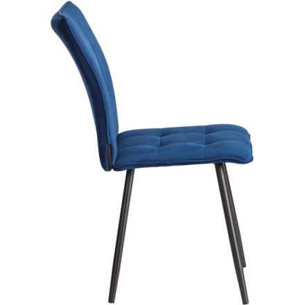 Стул Комус Мебель Flame велюр, 41х55х89, Blue (синий)