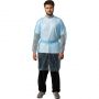 Халат н/с , на завязк, рук.манж, дл.110см, XL, пл 25, голуб, 10 шт/уп