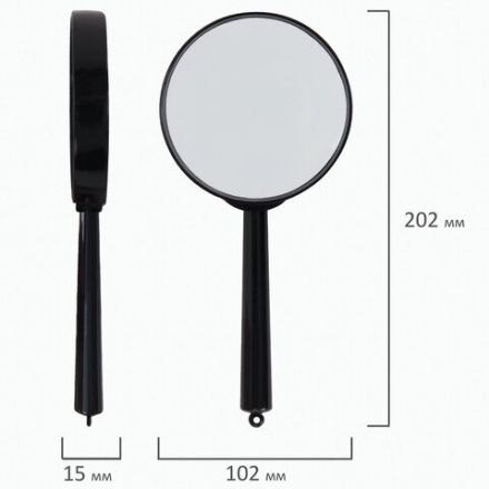 Лупа просмотровая BRAUBERG, диаметр 100 мм, увеличение 3, 451802 Лупа просмотровая BRAUBERG, диаметр 100 мм, увеличение 3, 451802