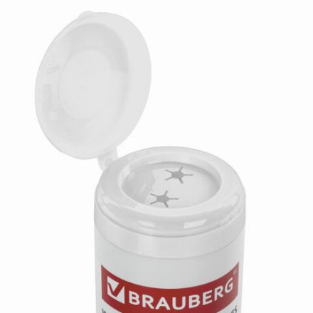 Салфетки для оптических поверхностей и мониторов BRAUBERG, в тубе, сухие 50 шт. и влажные 50 шт., 510121 Салфетки для оптических поверхностей и мониторов BRAUBERG, в тубе, сухие 50 шт. и влажные 50 шт., 510121