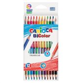 Карандаши двусторонние CARIOCA "Bi-color", 12 штук, 24 цвета, трехгранные, грифель 3 мм, натуральное дерево, 42991 Карандаши двусторонние CARIOCA "Bi-color", 12 штук, 24 цвета, трехгранные, грифель 3 мм, натуральное дерево, 42991