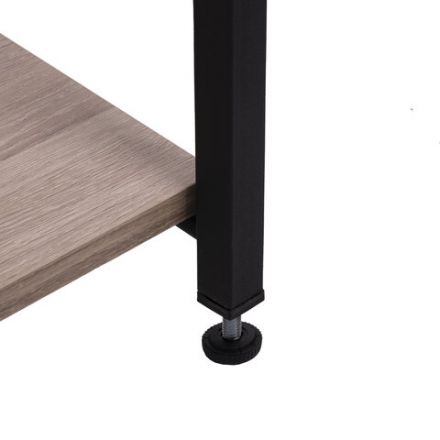 Стеллаж BRABIX "Smart SH-007", 605х295х1193 мм, ЛОФТ, трапеция, складной, металл/ЛДСП дуб, каркас черный, 641872