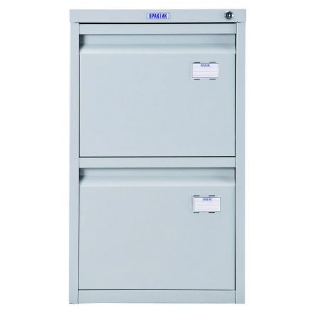 Картотека ПРАКТИК A-42 шкаф 2 секцион А4, ц.замок, 408х485х685
