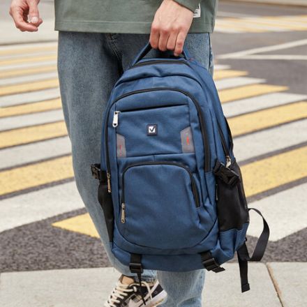 Рюкзак BRAUBERG DELTA универсальный, 2 отделения, с отделением для ноутбука, "Mercury", синий, 49х34х15 см, 226348 Рюкзак BRAUBERG DELTA универсальный, 2 отделения, с отделением для ноутбука, "Mercury", синий, 49х34х15 см, 226348