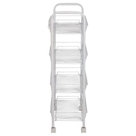 Этажерка (тележка) BOOMHOUSE (БУМХАУС) RC-004 4 яруса, на колесах, В84хШ42,5хГ25,5 см, металл, белая, 701458 Этажерка (тележка) BOOMHOUSE (БУМХАУС) RC-004 4 яруса, на колесах, В84хШ42,5хГ25,5 см, металл, белая, 701458