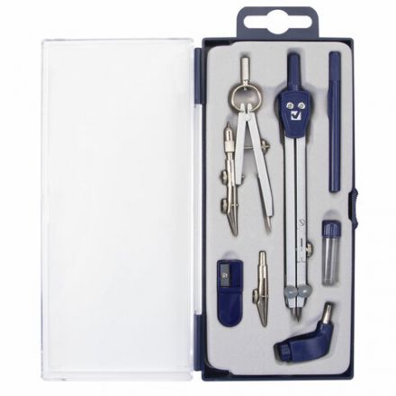 Готовальня BRAUBERG "Student Oxford", 7 предметов: наполнение-1, пенал с подвесом, 210347 Готовальня BRAUBERG "Student Oxford", 7 предметов: наполнение-1, пенал с подвесом, 210347