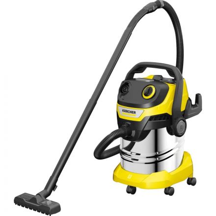 Пылесос Karcher WD 5 S V-25/5/22, желтый, сухая и валжная уборка Пылесос Karcher WD 5 S V-25/5/22, желтый, сухая и валжная уборка