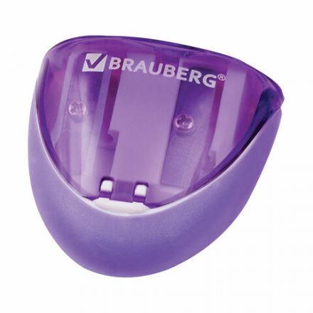 Точилка BRAUBERG "Space", 2 отверстия для чернографитных карандашей (в том числе утолщенных), резиновый упор, с контейнером, ассорти, 223589 Точилка BRAUBERG "Space", 2 отверстия для чернографитных карандашей (в том числе утолщенных), резиновый упор, с контейнером, ассорти, 223589