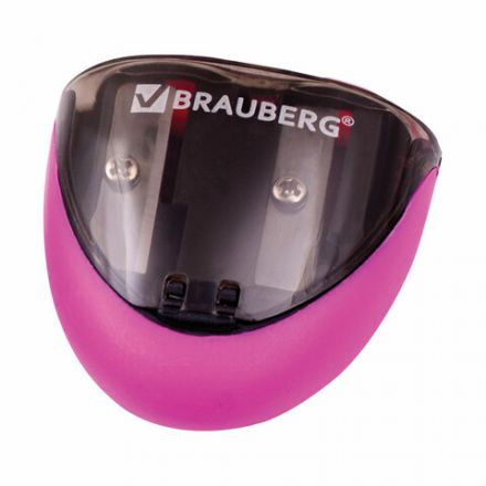 Точилка BRAUBERG "Space", 2 отверстия для чернографитных карандашей (в том числе утолщенных), резиновый упор, с контейнером, ассорти, 223589 Точилка BRAUBERG "Space", 2 отверстия для чернографитных карандашей (в том числе утолщенных), резиновый упор, с контейнером, ассорти, 223589