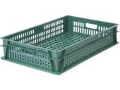 Ящик 740х465х145 перфорированный  зелёный