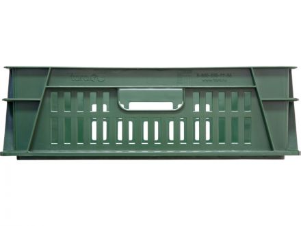 Ящик 740х465х145 перфорированный  зелёный