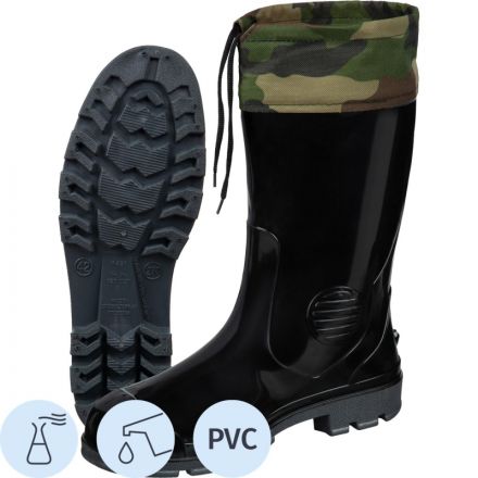 Сапоги мужские цв.черный мод.431/30 (р.41) ПВХ с надставкой