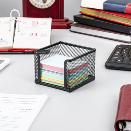 Подставка для бумажного блока BRAUBERG "Germanium", металлическая, 78*105*105 мм, черная, 231944 Подставка для бумажного блока BRAUBERG "Germanium", металлическая, 78*105*105 мм, черная, 231944