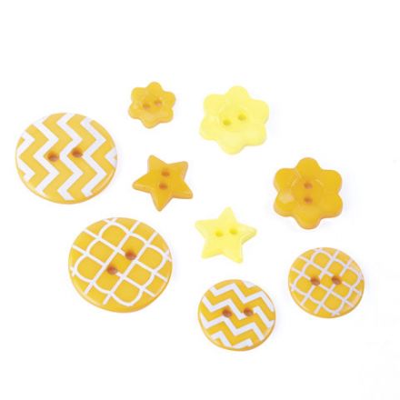 Пуговицы декоративные "Оттенки желтого", пластик, 52 шт., ассорти, ОСТРОВ СОКРОВИЩ, 661406 Пуговицы декоративные "Оттенки желтого", пластик, 52 шт., ассорти, ОСТРОВ СОКРОВИЩ, 661406