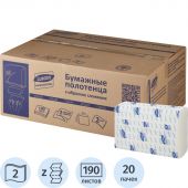 Полотенца бумажные д/дисп. Luscan Professional Zслож2слбелцел190л20пач/уп
