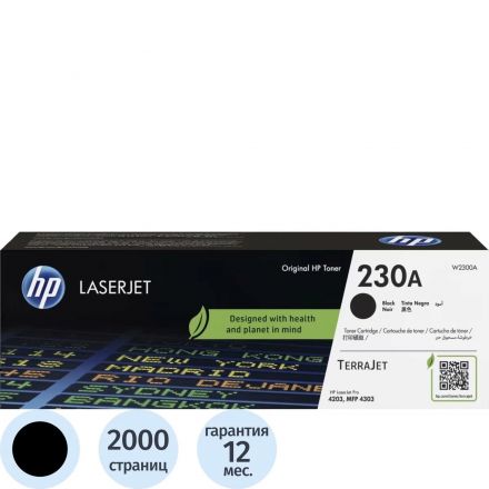 Тонер-картридж HP 230A черн. LaserJet для MFP4303fdn/MFP4303fdw (W2300A)