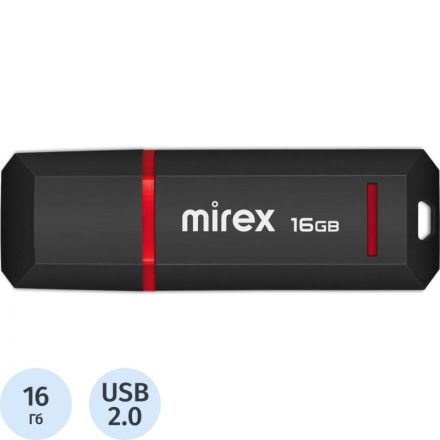 Флеш-память Mirex USB KNIGHT BLACK 16Gb (13600-FMUKNT16 )