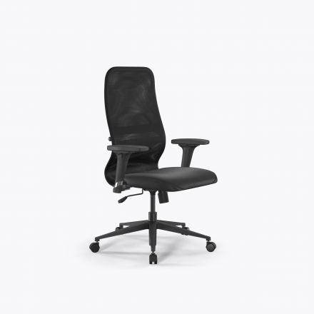 Кресло Sit 8 B2-9D - X2+Extra /Uh00/Wh12/D02P(M09.B11.G19.W02) Черный