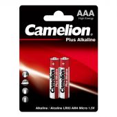 Батарейки Camelion AAA/LR 03 Plus Alkaline BL-2 1.5В(2 шт в уп.)