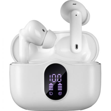 Наушники Sven E-310B, белый, Bluetooth, TWS, ANC, ENC