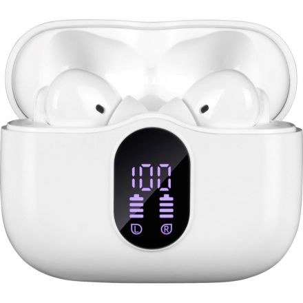 Наушники Sven E-310B, белый, Bluetooth, TWS, ANC, ENC