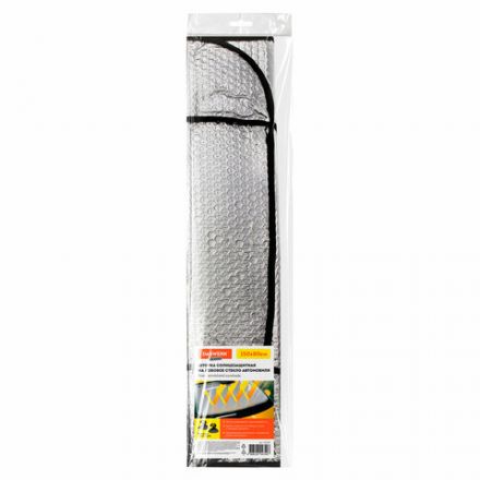 Шторка солнцезащитная 150х80 см для лобового стекла автомобиля, на присосках, DASWERK (ДАСВЕРК), 671253