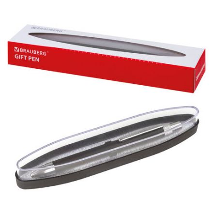 Ручка подарочная шариковая BRAUBERG "Allegro", СИНЯЯ, корпус черный с хромированными деталями, линия письма 0,5 мм, 143491 Ручка подарочная шариковая BRAUBERG "Allegro", СИНЯЯ, корпус черный с хромированными деталями, линия письма 0,5 мм, 143491