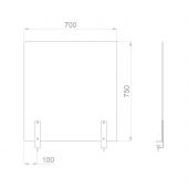 Экран BSL_защитный на 2 струбцины, акрил 700x750x4 мм